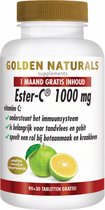 Golden Naturals Ester-C 1000 mg (90 + 30 gratis veganistische tabletten)