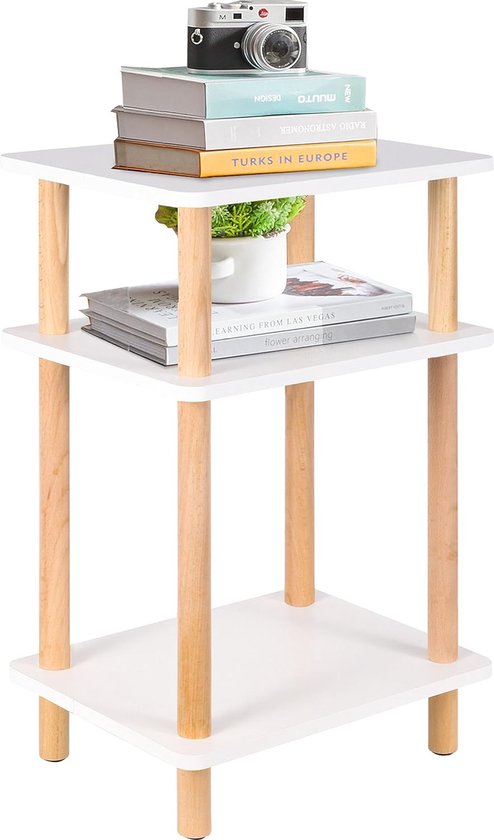 Hoge bjzettafel, ndustrële nachtkastje, sofa bjzettafel, met 3