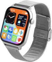 DARZ MOAB Smartwatch - Smartwatch Dames & Heren - Smartwatch Kinderen - Horloge - Bloeddrukmeter - Saturatiemeter - Hartslagmeter - Stappenteller - 1.9 Inch Full HD Touchscreen - iOS en Android - Zilver