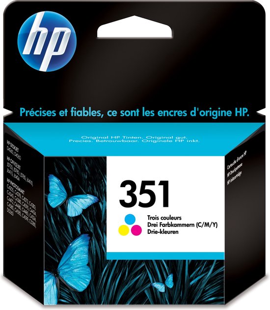 Convient pour HP 351 / HP 351XL Cartouche d'encre couleur