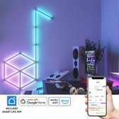 Rgb led strip - Slimme verlichting - 15 Strips - Led wandlamp - Gaming led - Led light - Gaming accesoires - Smart lamp - Game lamp - Game room decoratie - Gaming lamp - Sfeerverlichting binnen - Game kamer decoratie - Neon verlichting
