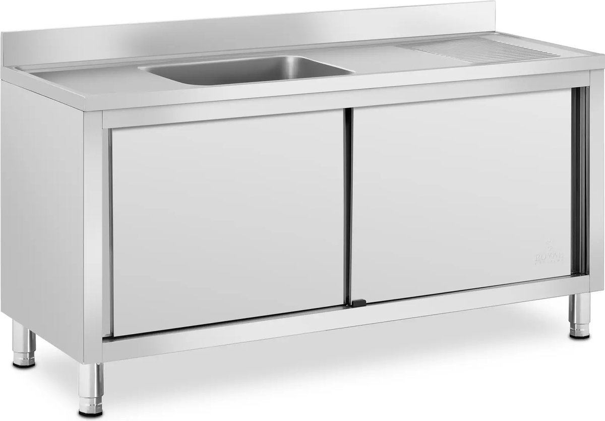 Royal Catering Wastafel kast - 1 Basin - Royal Catering - roestvrij staal - 500 x 400 x 240 mm
