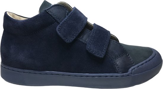 Naturino - Dord - Mt 33 - velcro's bumper lederen effen hoge sneakers - Navy