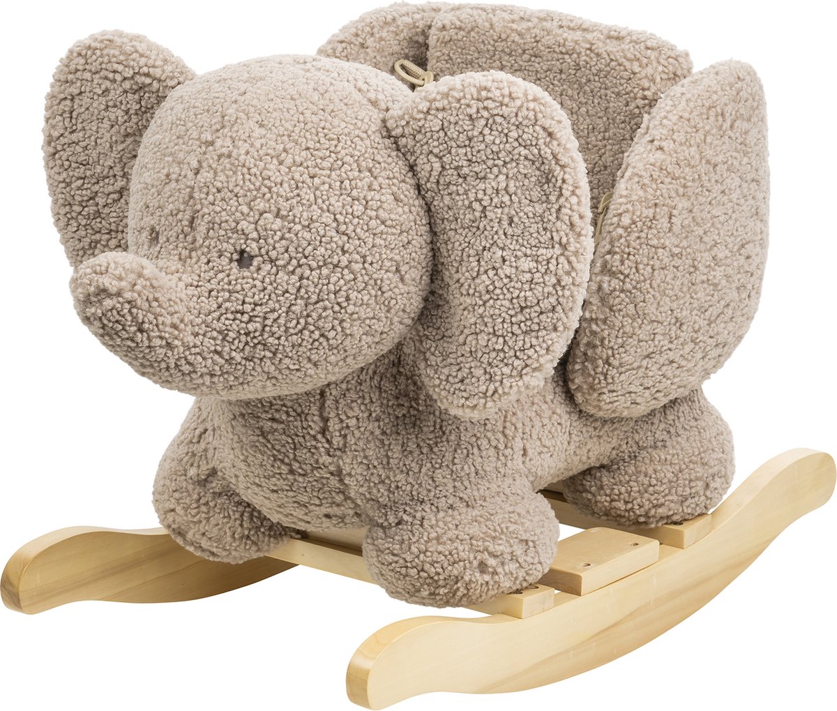Nattou olifant Teddy - schommelpaard - Hobbelpaard - 59 x 45 cm - Taupe