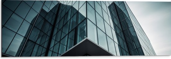 Dibond - Gebouw - Donker - 90x30 cm Foto op Aluminium (Wanddecoratie van metaal)