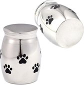 Mini Urn voor as - 4cm - Hondenpootjes - mini-urnen voor Mensen - Onbreekbaar - Mini Urne Mens - Kleine urne