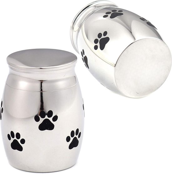 Mini Urn voor as - 4cm - Hondenpootjes - mini-urnen voor Mensen - Onbreekbaar - Mini Urne Mens - Kleine urne