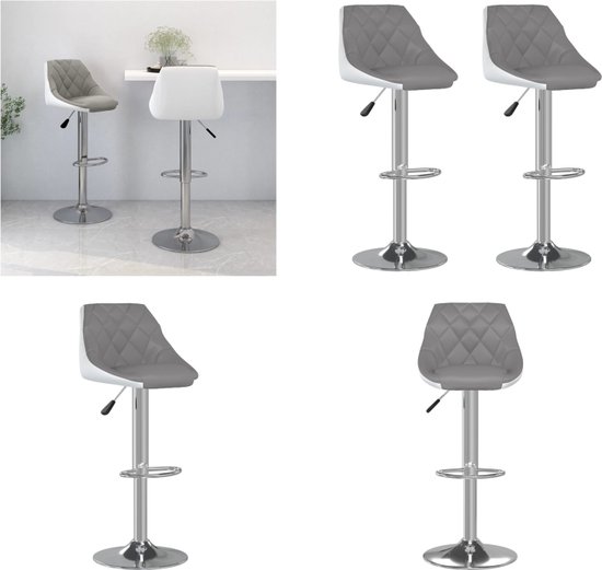 WOLTU Barkruk, Hoge Barstoel, Hoge Kruk met Rugleuning en Voetensteun, Houten Frame, Kunstleren Zitting, Donkergrijs, BH111dgr-1