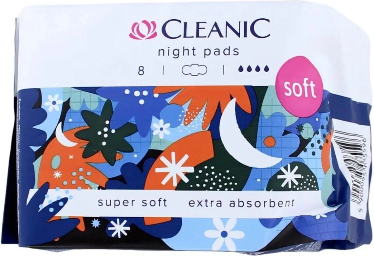 Goedkoopste Cleanic Maandverband Met Vleugels Night Pads 10 x 8 Stuks - Voordeelverpakking