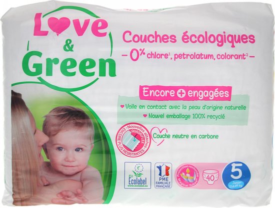 Love & Green EcoGelabelde En Hypoallergene Lagen T5 40 Stuk