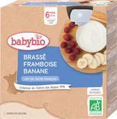 Babybio Infusion Framboise Banane Bio 6 mois et plus 4 flacons de 85 g