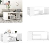 vidaXL Salontafel 100x50x40 cm spaanplaat hoogglans wit - Salontafel - Salontafels - Koffietafel - Koffietafels