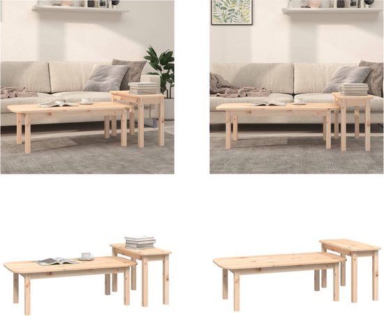 vidaXL - Salontafel - Transparent - Glas - 98 x 45 x 31 cm | Leen Bakker