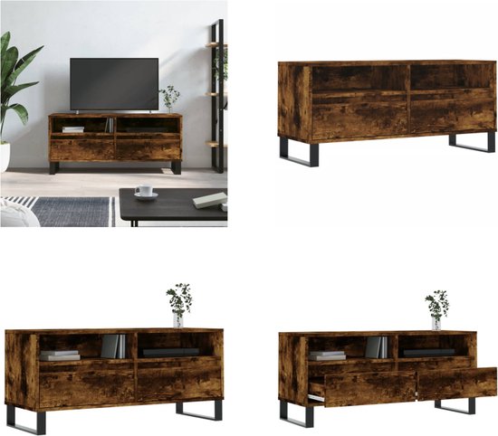 vidaXL Tv-meubel 80x34,5x40 cm bewerkt hout metaal