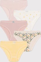Petit Bateau Set de 5 culottes en coton pour enfant Caleçon Filles - Multicolore - Taille 104