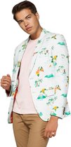 OppoSuits Deluxe Tropical - Hawaiian  - Heren Blazer - Zomers - Aloha Blue - Maat EU 56