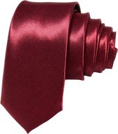 Fako Fashion® - Cravate Skinny - Uni - 145cm - Bordeaux