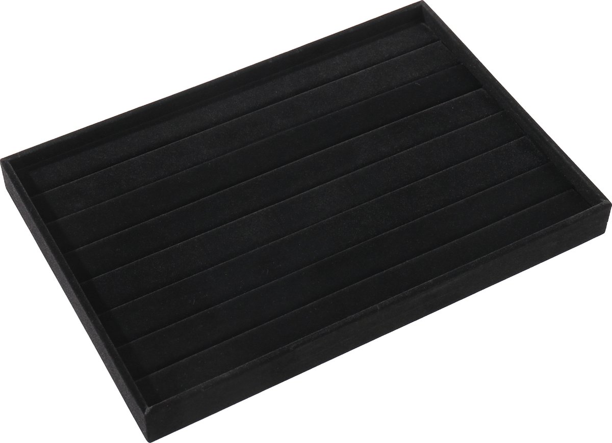 Fliex - sieradenopberger - sieraden organizer - tray voor in lade - zwart - opstapelbaar