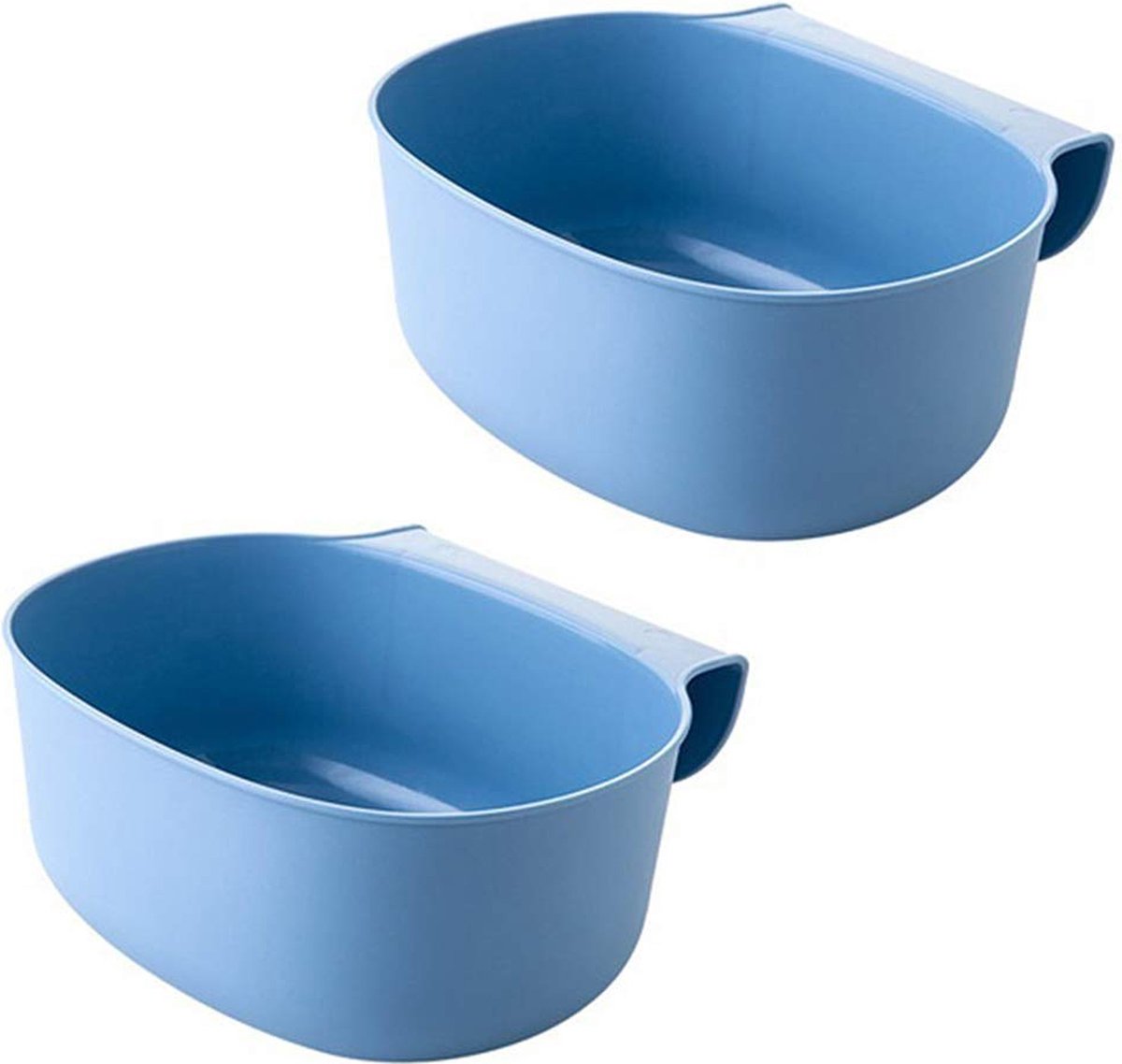 Goedkoopste 2 x opvangbak voor keukenafval voor ophangbak, afvalcontainer voor organische afvalbak, keukenkast achterklep, standaardzakken, afvalplankopslag, vuilniszakhouder, hangend (blauw