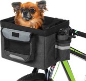 Starstation Fietsmand Hond - Zwarte Hondenmand Fiets Voorop - Mand Accessoires & Reflectiestrip - Hoge Kwaliteit