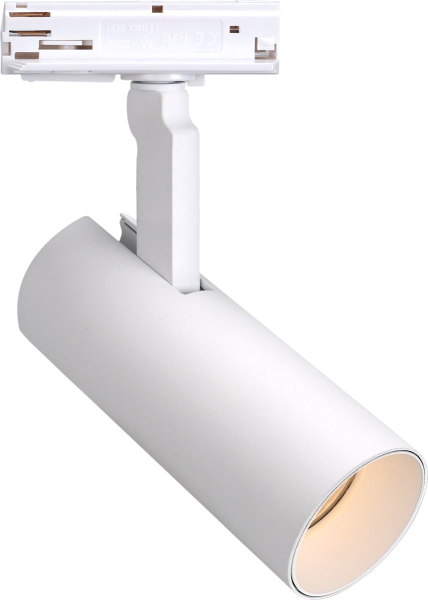 Xandar LED trackspot zwart, 10W / 640 lumen, 2700K warm wit licht, 36° stralingshoek, voor monofase railsystemen