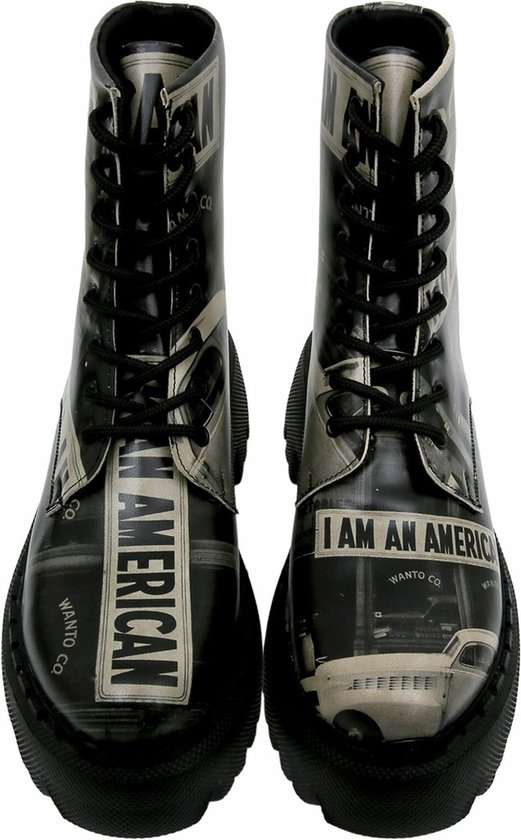 DOGO Navy - I am an American - Vegane Damen Boots und Nachhaltige und Bunte Stiefeletten - Trendige Bequeme Stiefel für Damen 39 im Sale main image 1