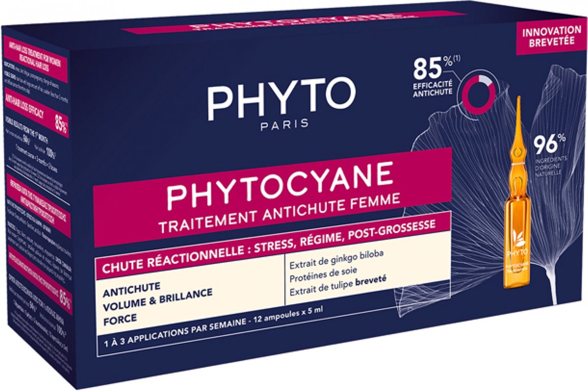 Phyto Cyane Anti-Hair Loss Treatment Voor Vrouwen 12 x 5 ml