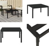 vidaXL Table de jardin 60x60x35 cm Acier Noir - Table basse - Tables basses basses - Table basse de Jardin - Table basse d'extérieur