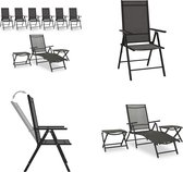 vidaXL 9-delige Loungeset zwart en antracietkleurig - Loungeset - Loungesets - Lounge Set - Lounge Sets