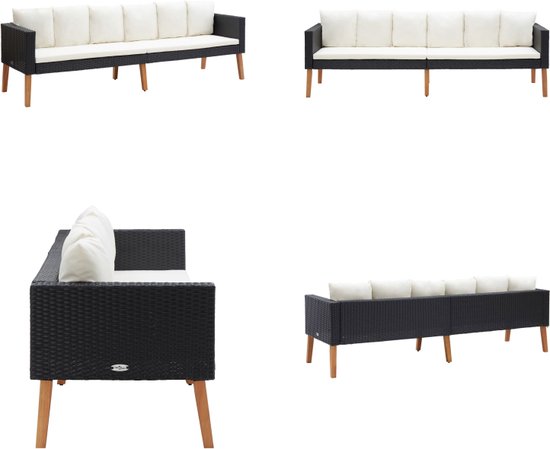 vidaXL Tuinbank met kussens poly rattan grijs, opbergbankje, tuinmeubel, tuin bank, tuinbankje, bankje buiten, balkon bankje, bankje tuin, banktuin