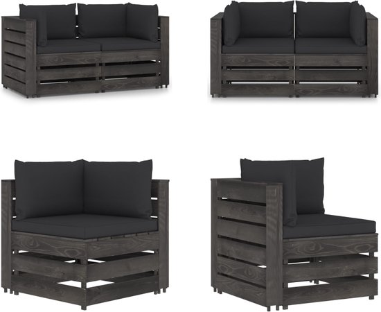 Gardenas Linz XL houten tuinhuis 445x415x248 cm blokhut geïmpregneerd Gardenas Linz XL houten tuinhuis 445x415x248 cm blokhut geïmpregneerd