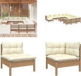 vidaXL 13-delige Loungeset met kussens grenenhout honingbruin - Loungeset - Loungesets - Lounge Set - Lounge Sets