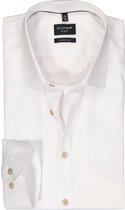 OLYMP No. 6 Six super slim fit overhemd - popeline - wit - Strijkvriendelijk - Boordmaat: 38