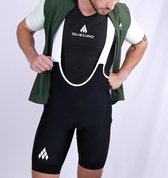 Queciao Bib - Pantalon de cyclisme court avec peau de chamois et bretelles - Homme - Zwart