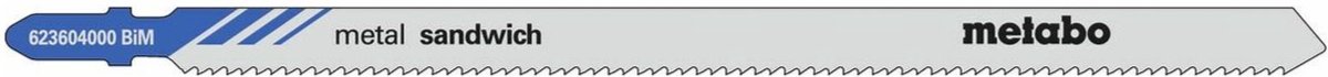 Decoupeerzaagbladen sandwich metaal Prof. L.155mm Tandsteek2mm BiM gefreesd gezet