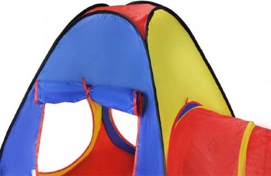 3-in-1 Pop-Up Speeltent Met Tunnel Voor Kinderen met 15 Ballen - Kruiptunnel - Speelgoed Speelhuis Tent Kindertent van Merkloos — afbeelding 3