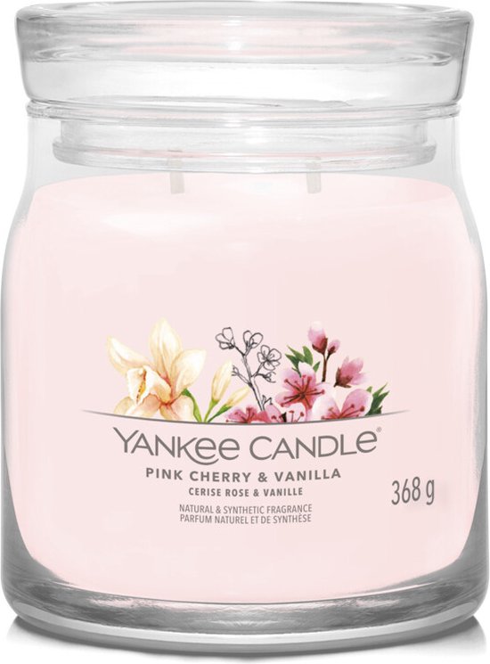 Yankee Candle - Pink Cherry & Vanilla Signature Medium Jar - Moederdag cadeau