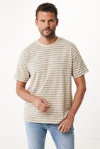 Short Sleeve T-shirt With Stripes Mannen - Beige - Maat L