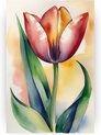 Tulipe à l'aquarelle