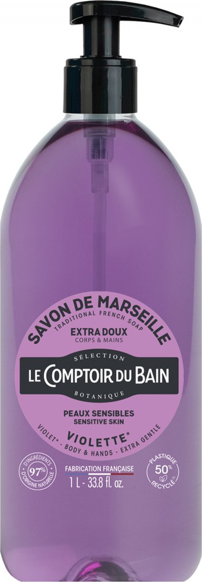 Le Comptoir du Bain Marseille Zeep Violet 1 L