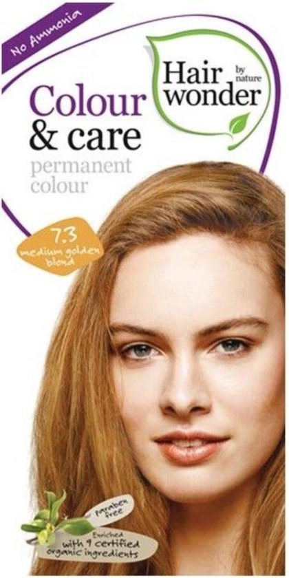 Foto: Hairwonder colour care 7 3 medium golden blond haarverf