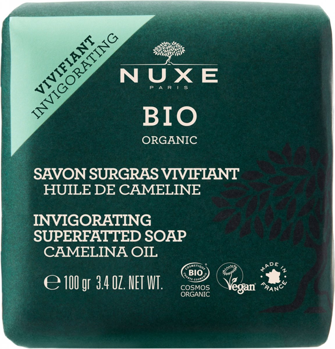 Nuxe Bio Organic Huile de Cameline Savon Surgras Vivifiant Zeep 100gr