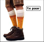 Paire de chaussettes à bière longues taille 43-46 - fête de la bière Oktoberfest après-ski chaussettes bas festival de carnaval