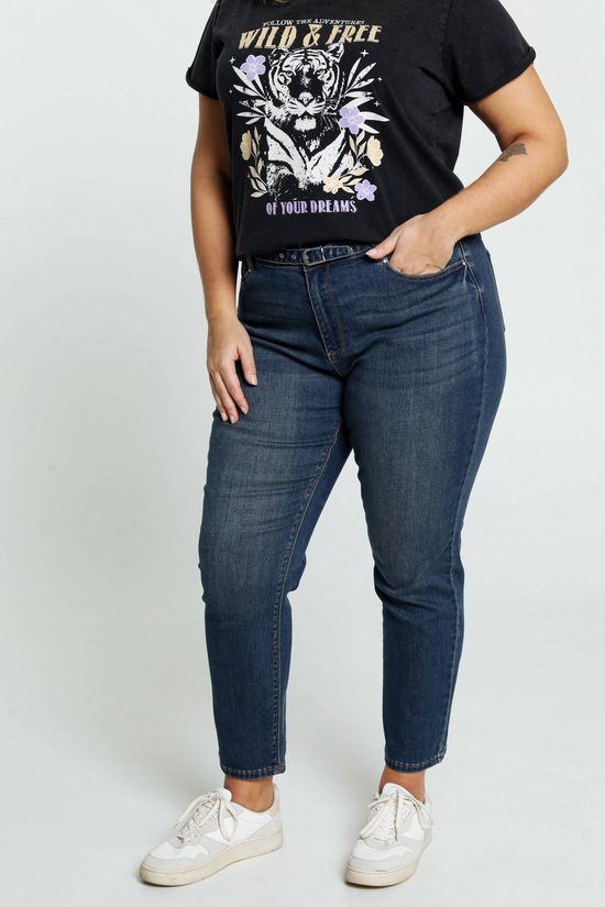 Paprika Slim 7/8-jeans 'Louise' met imitatieriem
