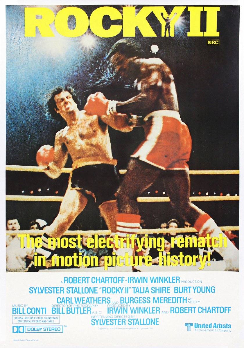 karo-art Poster -Rocky II, Originele Filmposter, Premium print, stevig verpakt in kartonnen koker Multikleur