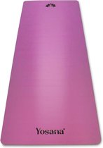 Yogamat van natuurlijk rubbe extreem antislip ULTRA GRIP-oppervlak van ECO PU extra breed 68cm inclusief draagriem Yogamat 183x68cm 4 mm dun