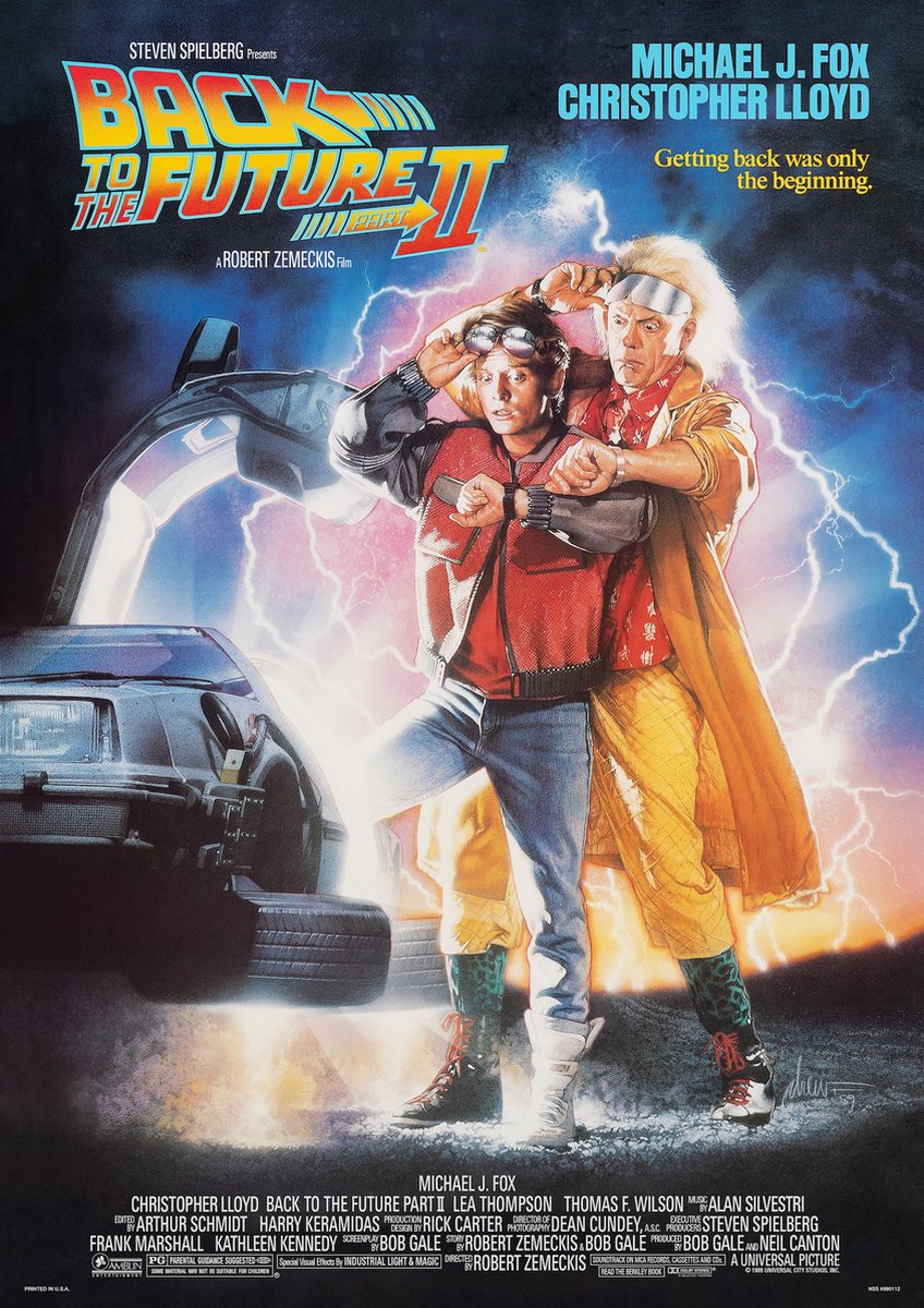 karo-art Poster- Back to the Future II - Michael J Fox, Originele Filmposter, Premium Print, Professioneel Fotopapier Multikleur