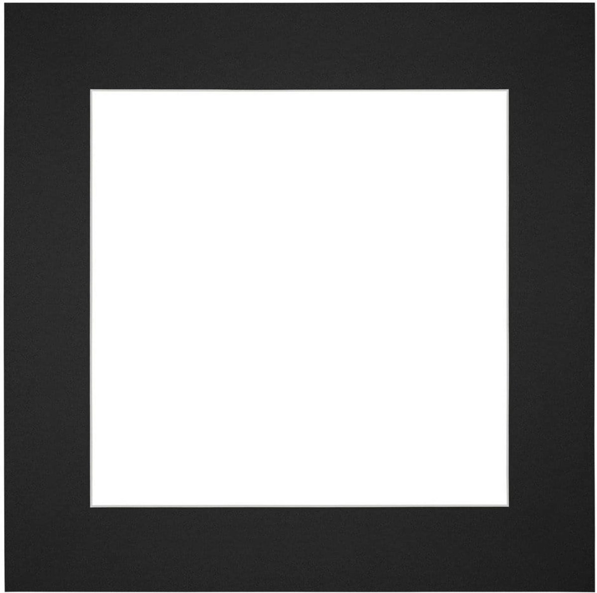 Passe-Partout Fotomaat 13x13 cm - Lijstmaat 25x25 cm - Zwart - Museumkarton - Fotolijst niet inbegrepen