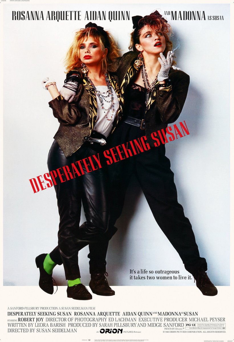 karo-art Poster- Desperately Seeking Susan met Madonna, Originele Filmposter, Premium Print, Professioneel Fotopapier Multikleur