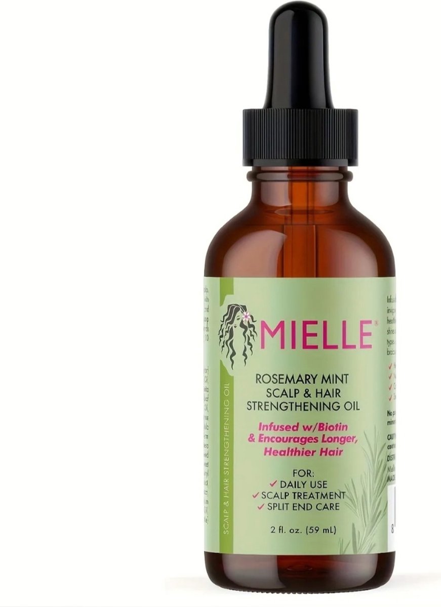 Mielle Rosemary Mint oil hoofdhuid voor gezonde haargroei met shampoo/massage kam